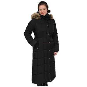 Long winter puffer jacket